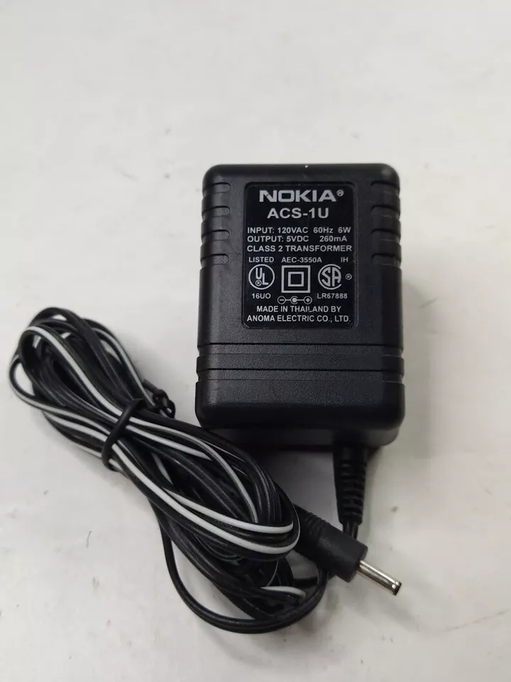 *Brand NEW*Genuine Nokia ACS-1U Class 2 Transformer Output DC 5V 260mA AC Adapter Charger Power Supply
